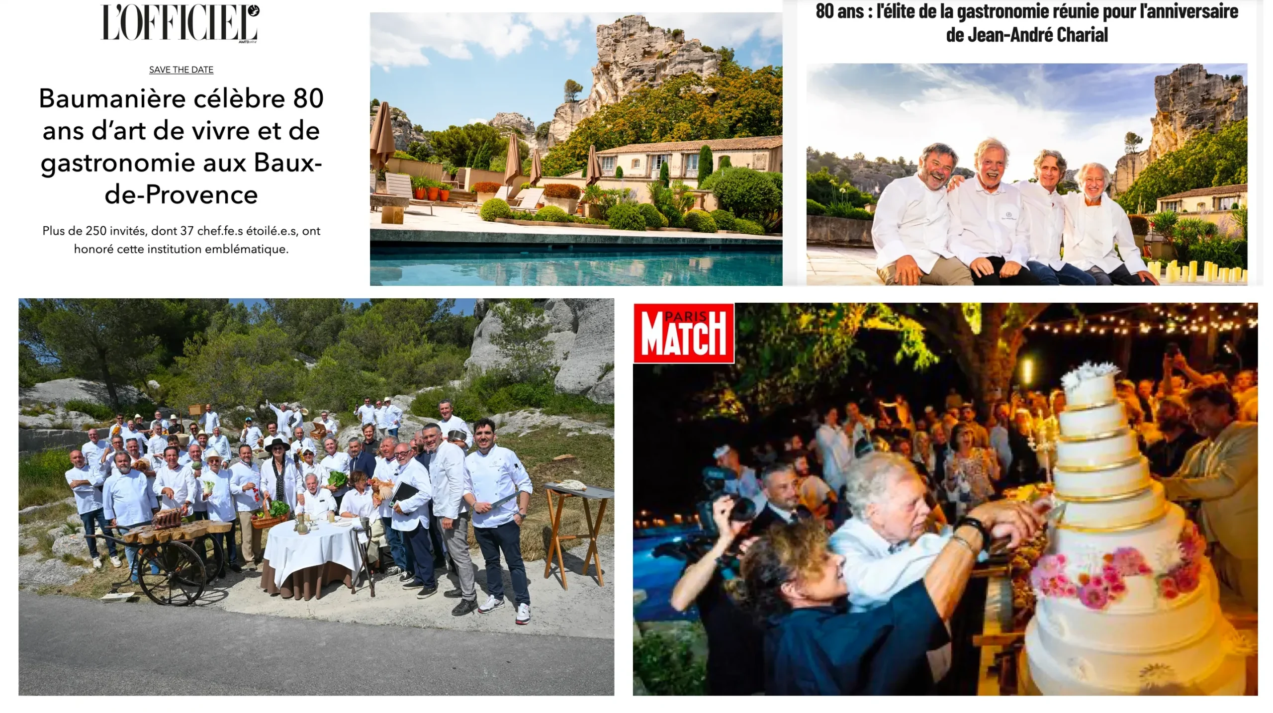 80 ans de Baumaniére Les beaux de Provence